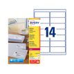 Avery - Blanco - 99.1 x 38.1 mm 1400 etiqueta(s) (100 hoja(s) x 14) etiquetas de direcciones