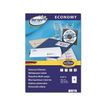 europe100 - Papel - adhesivo permanente - blanco - 105 x 37 mm 1600 etiqueta(s) (100 hoja(s) x 16) etiquetas para usos múltiples