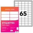 Office Star - Blanco - 38.1 x 21.2 mm 6500 etiqueta(s) (100 hoja(s) x 65) etiquetas