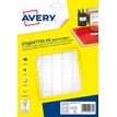 Avery - Papel - adhesivo permanente - blanco - 12 x 18.3 mm 1792 bobina(s) (16 hoja(s) x 112) etiquetas