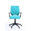 3760185028233-Fauteuil de bureau NEWTON - accoudoirs fixes - Turquoise--1