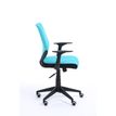 3760185028233-Fauteuil de bureau NEWTON - accoudoirs fixes - Turquoise--2
