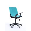 3760185028233-Fauteuil de bureau NEWTON - accoudoirs fixes - Turquoise--3