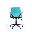 3760185028233-Fauteuil de bureau NEWTON - accoudoirs fixes - Turquoise--4