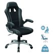 MT MTGA-284 - Silla - ergonómico - reposabrazos - giratorio - nailon, poliuretano - gris, negro