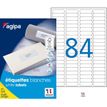 APLI-Agipa Etiquettes - Adhesivo permanente - blanco - 46 x 11.1 mm 8400 bobina(s) (100 hoja(s) x 84) caja - etiquetas