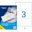 3270241190199-Apli Agipa - 300 Étiquettes adhésives blanches multi-usages - 210 x 99 mm - coins droits - réf 11901--0