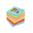Post-it Super Sticky Miami 654-6SS-MIA - Notas - 76 x 76 mm - 540 hojas (6 x 90) - turquesa, verde neón, amarillo neón, rosa neón, amapola