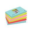 Post-it Super Sticky AMiami 655-6SS-MIA - Notas - 76 x 127 mm - 540 hojas (6 x 90) - turquesa, verde neón, rosa neón, amapola