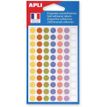 APLI kids - Etiqueta autoadhesiva - blanco, azul, amarillo, púrpura, verde, marrón, rosa (paquete de 385)