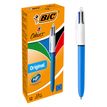 "BIC 4 Colours Grip - Bolígrafo  de 4 colores - negro, rojo, azul, verde - 1 mm - medio - retractil "