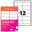 Office Star - Blanco - 97 x 42.3 mm 1200 etiqueta(s) (100 hoja(s) x 12) etiquetas