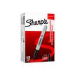 Sharpie - Marcador - permanente - negro - tinta basada en tintes - 0.9 mm - fino (paquete de 12)