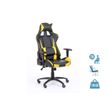 OfficePro SPORTING RACING - Silla de juegos - reposabrazos - forma de T - inclinación - giratorio - metal, nailon, poliuretano, madera, piel artificial - negro, amarillo