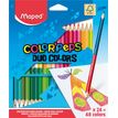 Maped Color'Peps Duo - Lápiz de punta doble - colores surtidos - 2.9 mm / 2.9 mm - estándar / estándar (paquete de 24)