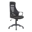 3397703697123-Fauteuil de bureau FREETOWN - accoudoirs fixes - appui-tête intégré - noir--1