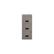Classeur 3 tiroirs pour dossiers suspendus - 96 x 40 x 40 cm - gris souris nacré
