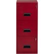 Classeur 3 tiroirs pour dossiers suspendus - 96 x 40 x 40 cm - rouge rubis nacré