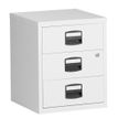 MT - Pedestal - móvil - 3 cajones - metal - blanco