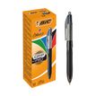 "BIC 4 Colours Grip Pro - Bolígrafo  de 4 colores - negro, rojo, azul, verde - 1 mm - medio - retractil "