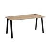 Bureau MAMBO - 160 cm - Pieds métal - Chêne Sonoma/noir