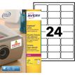 Avery TripleBond Labels L6141 - Adhesivo permanente - blanco - 33.9 x 63.5 mm 480 etiqueta(s) (20 hoja(s) x 24) etiquetas
