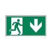 Pickup MARKING - Signo - emergency exit (arrow down) - dirección - rectangular - 300 x 150 mm - poliestireno