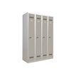 3219093104046-Vestiaire Industrie Propre - 4 portes - 180 x 120 x 50 cm - gris/gris-Angle gauche-0