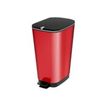 KIS by CEP - Lata de basura - tapa basculante - 45 L - pedal - polipropileno (PP) - rojo