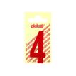 PICKUP LETTERING MONO Nobel - Etiqueta autoadhesiva - preimpreso: 4 - rojo satinado