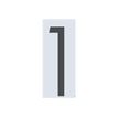 Pickup Home 3D Oslo - Signo - number - 90 mm (height) - montaje en superficie - autoadhesivo - gris