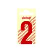 PICKUP LETTERING MONO Nobel - Etiqueta autoadhesiva - preimpreso: 2 - rojo satinado