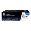 0887111403025-HP 125A - Pack de 3 - cyan, magenta, jaune - cartouche laser d'origine-Avant-0
