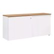 Gautier office YES! - Aparador - 2 baldas - 2 Puertas - madera aglomerada - blanco, Italian wild cherry wood