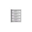 3219099811610-Module 4 tiroirs pour armoire à rideaux - hauteur 100 mm - gris/bleu-Avant-1