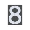 Pickup Home 3D Milan - Signo - number - 100 mm - montaje en superficie - autoadhesivo - gris