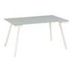 Bureau SUNDAY - 160 cm - Pieds trapèze - Verre