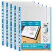 ELBA - Protector de hojas - para A4 - transparente con borde de encuadernación azul (paquete de 10)