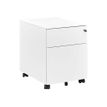 Gautier office YES! - Pedestal - móvil - 2 cajones - acero - blanco, RAL 9003