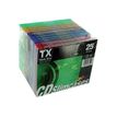 5060046678996-TX - 25 Boîtiers slim pour CD - couleurs assortis-Angle gauche-0