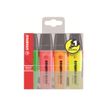 STABILO BOSS ORIGINAL - Marcador - naranja fluorescente, amarillo fluorescente, verde fluorescente, rosa fluorescente - tinta al agua - 2-5 mm (paquete de 4)