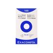 Exacompta - Tarjeta de registros - 75 x 125 mm - blanco - liso (paquete de 100)