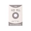 Exacompta - Tarjeta de registros - 100 x 150 mm - blanco - cuadriculado (paquete de 100)