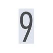 Pickup Home 3D Oslo - Signo - number - 90 mm (height) - montaje en superficie - autoadhesivo - gris