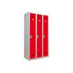 Pierre Henry Clean Industry - Taquilla - 3 baldas - 3 Puertas - gris, rojo