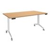 Burocean Réunion - Flip top table - móvil - rectangular - verde haya - blanco base