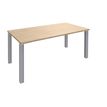 Burocean - Escritorio - rectangular - roble claro - aluminio base