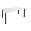 Burocean - Escritorio - rectangular - blanco perla - carbón base