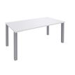 Burocean Exprim - Escritorio - rectangular - blanco perla - aluminio base
