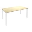 Burocean - Escritorio - rectangular - arce - blanco base